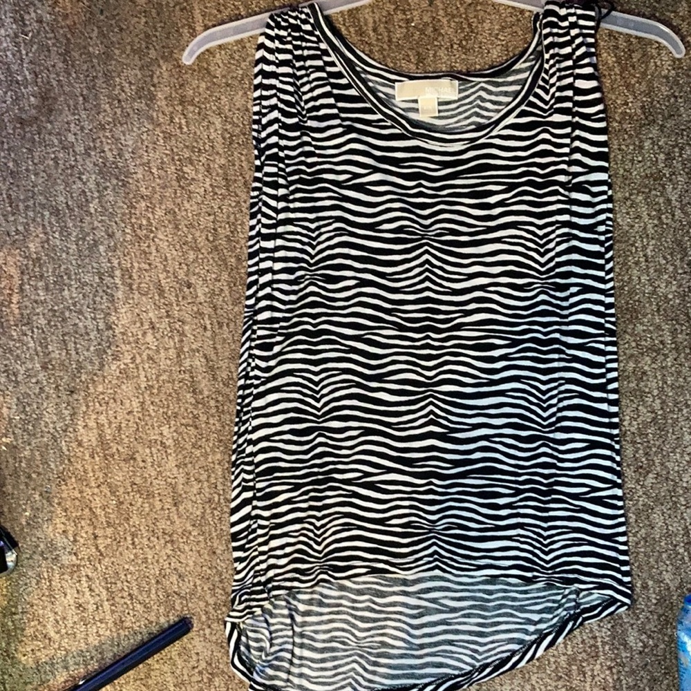 Michael kors zebra print tank top